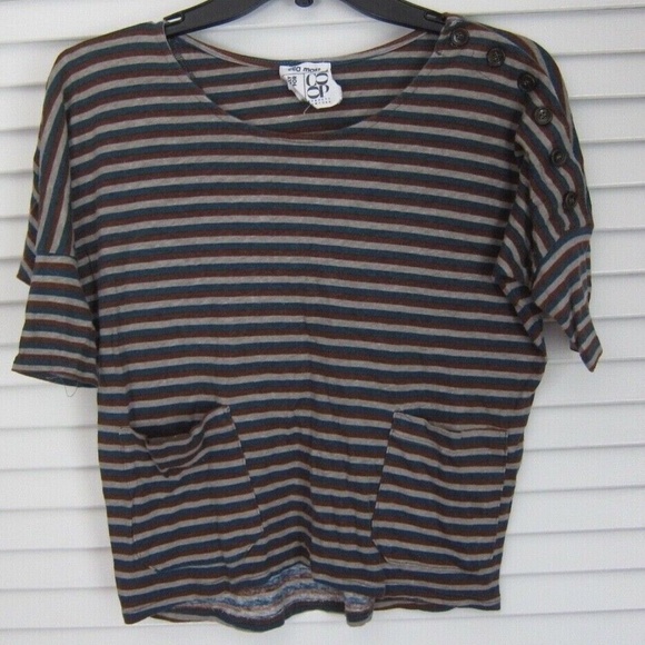Ella Moss x Barneys New York CO OP Stripe Shirt w/ Pocket & Button Details sz XS - Picture 1 of 3
